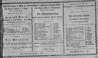 Theaterzettel (Oper und Burgtheater in Wien) 18100520 Seite: 1