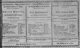 Theaterzettel (Oper und Burgtheater in Wien) 18100521 Seite: 1