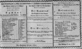 Theaterzettel (Oper und Burgtheater in Wien) 18100524 Seite: 1