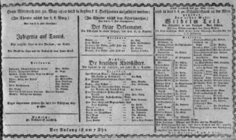 Theaterzettel (Oper und Burgtheater in Wien) 18100530 Seite: 1
