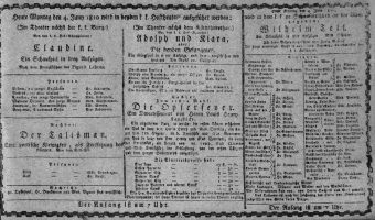 Theaterzettel (Oper und Burgtheater in Wien) 18100604 Seite: 1