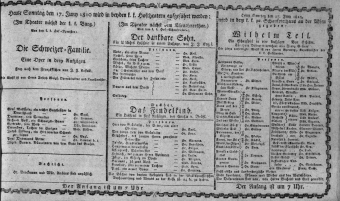 Theaterzettel (Oper und Burgtheater in Wien) 18100617 Seite: 1