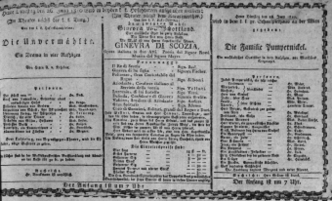 Theaterzettel (Oper und Burgtheater in Wien) 18100626 Seite: 1
