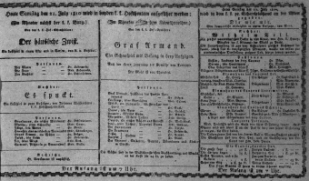Theaterzettel (Oper und Burgtheater in Wien) 18100721 Seite: 1