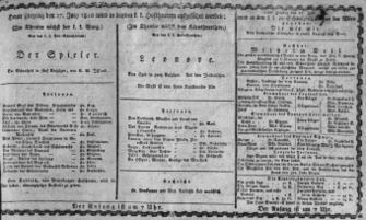 Theaterzettel (Oper und Burgtheater in Wien) 18100727 Seite: 1
