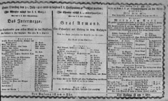 Theaterzettel (Oper und Burgtheater in Wien) 18100731 Seite: 1