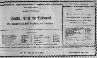 Theaterzettel (Oper und Burgtheater in Wien) 18100801 Seite: 1