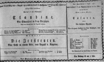 Theaterzettel (Oper und Burgtheater in Wien) 18100802 Seite: 1