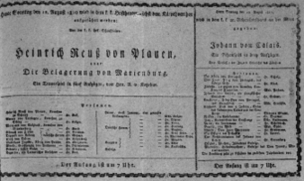Theaterzettel (Oper und Burgtheater in Wien) 18100812 Seite: 1