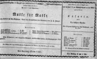 Theaterzettel (Oper und Burgtheater in Wien) 18100816 Seite: 1