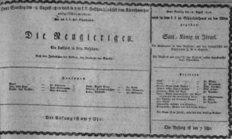 Theaterzettel (Oper und Burgtheater in Wien) 18100818 Seite: 1