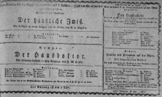 Theaterzettel (Oper und Burgtheater in Wien) 18100819 Seite: 1