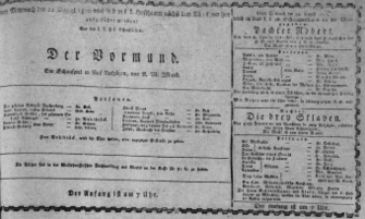 Theaterzettel (Oper und Burgtheater in Wien) 18100822 Seite: 1