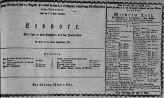 Theaterzettel (Oper und Burgtheater in Wien) 18100829 Seite: 1