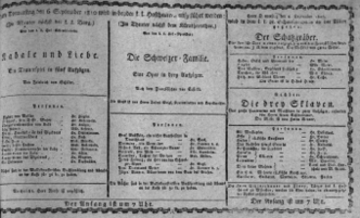 Theaterzettel (Oper und Burgtheater in Wien) 18100906 Seite: 1