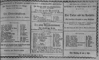 Theaterzettel (Oper und Burgtheater in Wien) 18100909 Seite: 1