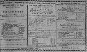 Theaterzettel (Oper und Burgtheater in Wien) 18100913 Seite: 1