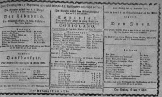 Theaterzettel (Oper und Burgtheater in Wien) 18100915 Seite: 1