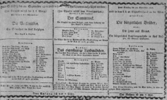 Theaterzettel (Oper und Burgtheater in Wien) 18100922 Seite: 1