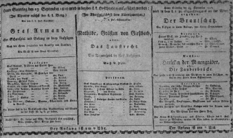 Theaterzettel (Oper und Burgtheater in Wien) 18100923 Seite: 1