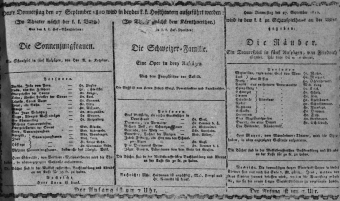 Theaterzettel (Oper und Burgtheater in Wien) 18100927 Seite: 1