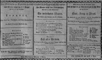 Theaterzettel (Oper und Burgtheater in Wien) 18100930 Seite: 1