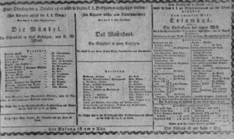 Theaterzettel (Oper und Burgtheater in Wien) 18101002 Seite: 1