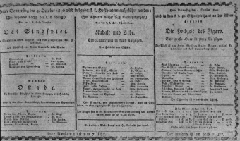 Theaterzettel (Oper und Burgtheater in Wien) 18101004 Seite: 1