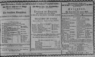 Theaterzettel (Oper und Burgtheater in Wien) 18101008 Seite: 1