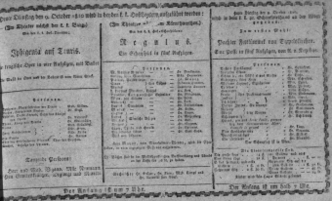 Theaterzettel (Oper und Burgtheater in Wien) 18101009 Seite: 1