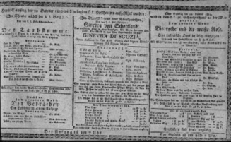 Theaterzettel (Oper und Burgtheater in Wien) 18101020 Seite: 1