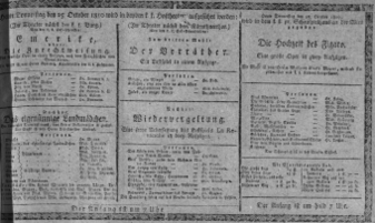 Theaterzettel (Oper und Burgtheater in Wien) 18101025 Seite: 1