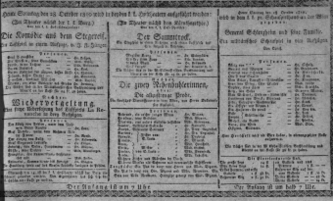 Theaterzettel (Oper und Burgtheater in Wien) 18101028 Seite: 1
