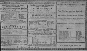 Theaterzettel (Oper und Burgtheater in Wien) 18101031 Seite: 1