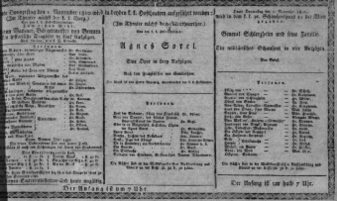Theaterzettel (Oper und Burgtheater in Wien) 18101101 Seite: 1