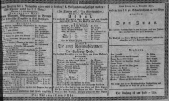 Theaterzettel (Oper und Burgtheater in Wien) 18101102 Seite: 1