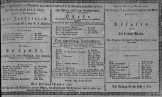 Theaterzettel (Oper und Burgtheater in Wien) 18101110 Seite: 1