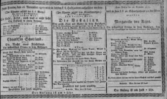 Theaterzettel (Oper und Burgtheater in Wien) 18101116 Seite: 1