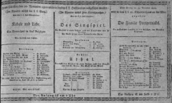 Theaterzettel (Oper und Burgtheater in Wien) 18101120 Seite: 1