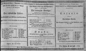 Theaterzettel (Oper und Burgtheater in Wien) 18101121 Seite: 1