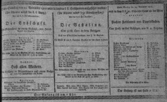 Theaterzettel (Oper und Burgtheater in Wien) 18101124 Seite: 1