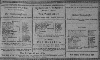 Theaterzettel (Oper und Burgtheater in Wien) 18101125 Seite: 1