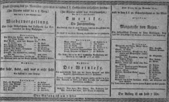 Theaterzettel (Oper und Burgtheater in Wien) 18101130 Seite: 1