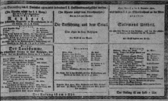 Theaterzettel (Oper und Burgtheater in Wien) 18101206 Seite: 1
