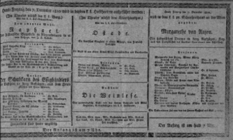 Theaterzettel (Oper und Burgtheater in Wien) 18101207 Seite: 1