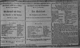 Theaterzettel (Oper und Burgtheater in Wien) 18101213 Seite: 1