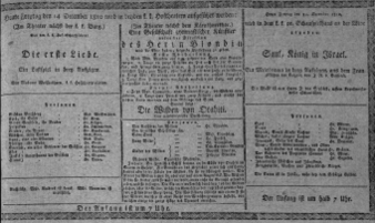 Theaterzettel (Oper und Burgtheater in Wien) 18101214 Seite: 1