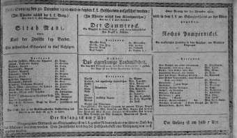 Theaterzettel (Oper und Burgtheater in Wien) 18101230 Seite: 1