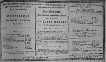 Theaterzettel (Oper und Burgtheater in Wien) 18101231 Seite: 1