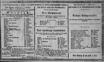 Theaterzettel (Oper und Burgtheater in Wien) 18110110 Seite: 1